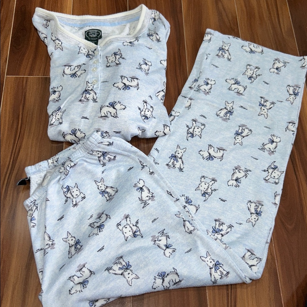 Large Laura Ashley stretchy dog pajama set